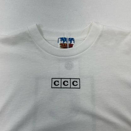 EMBROIDERED LOGO COTTON L/S T -SHIRT 長袖Ｔシャツ CCC-243T009 ホワイト サイズ：XL【尾張小牧店】