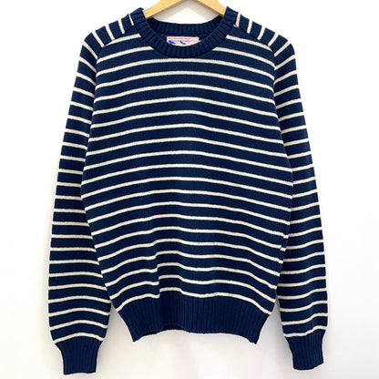 STRIPE SWEATER ニット ネイビー×ホワイト サイズ：M【尾張小牧店】
