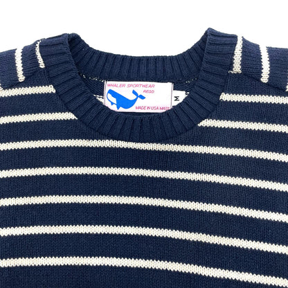 STRIPE SWEATER ニット ネイビー×ホワイト サイズ：M【尾張小牧店】