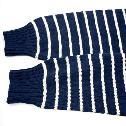STRIPE SWEATER ニット ネイビー×ホワイト サイズ：M【尾張小牧店】
