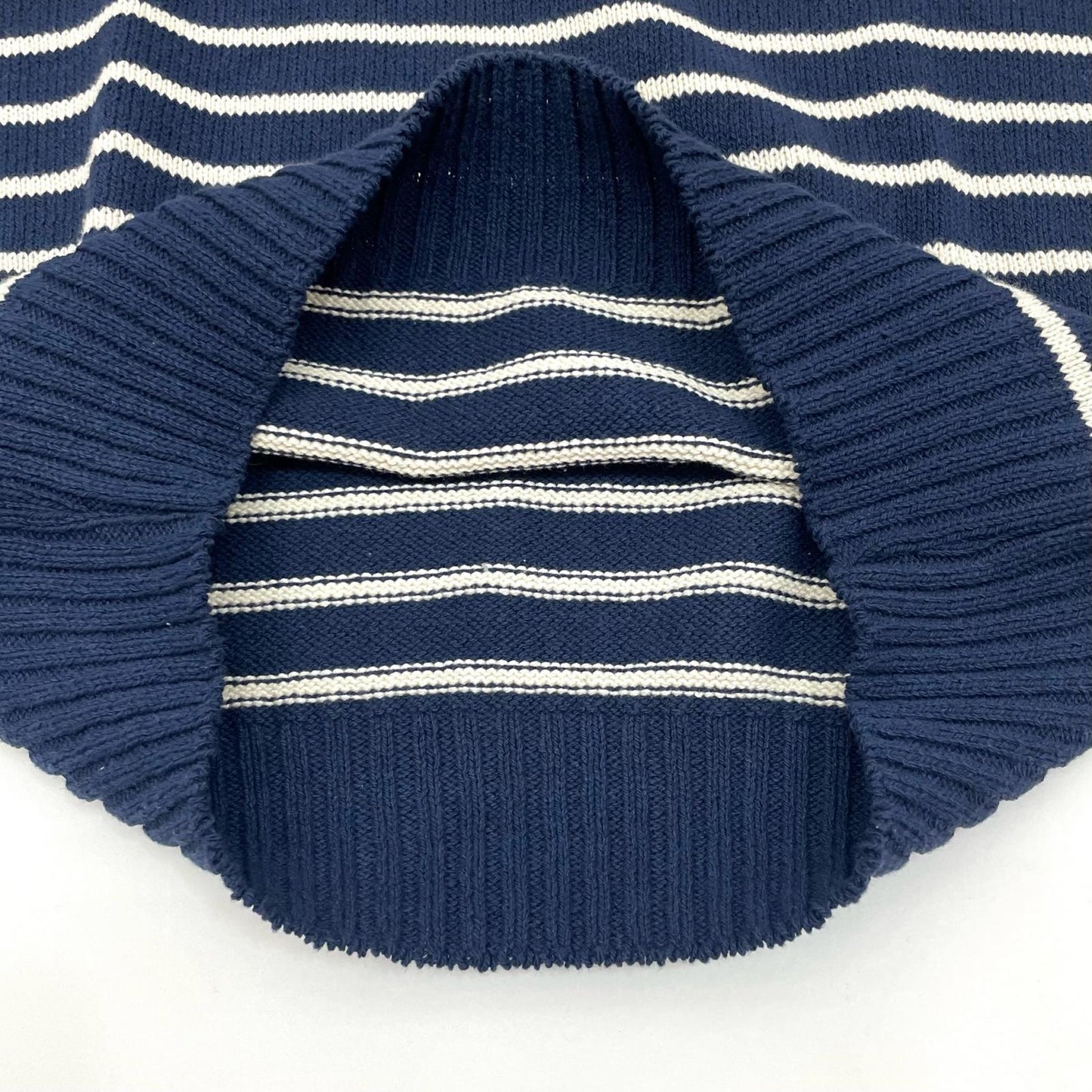 STRIPE SWEATER ニット ネイビー×ホワイト サイズ：M【尾張小牧店】