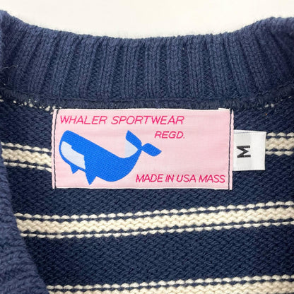 STRIPE SWEATER ニット ネイビー×ホワイト サイズ：M【尾張小牧店】