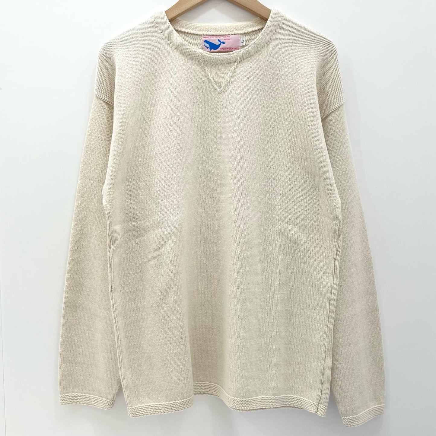 COTTON CREW NECK PULLOVER ニット ベージュ サイズ：L【尾張小牧店】