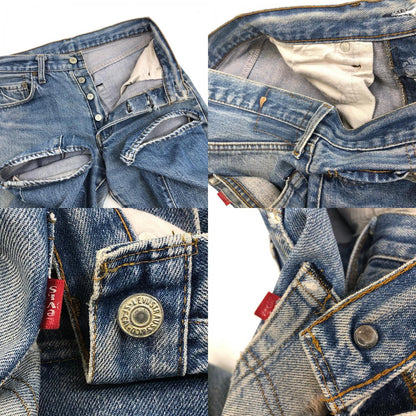 [Used] VINTAGE | Vintage 501 red-ear denim pants from the 80s, engraved on the back of the button, 524 patch, no tag, W28 L28 size, blue [Kakogawa Logistics] 