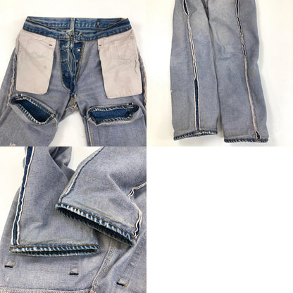 [Used] VINTAGE | Vintage 501 red-ear denim pants from the 80s, engraved on the back of the button, 524 patch, no tag, W28 L28 size, blue [Kakogawa Logistics] 