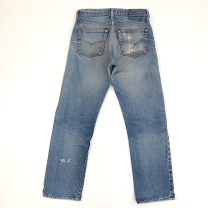 [Used] VINTAGE | Vintage 501 red-ear denim pants from the 80s, engraved on the back of the button, 524 patch, no tag, W28 L28 size, blue [Kakogawa Logistics] 