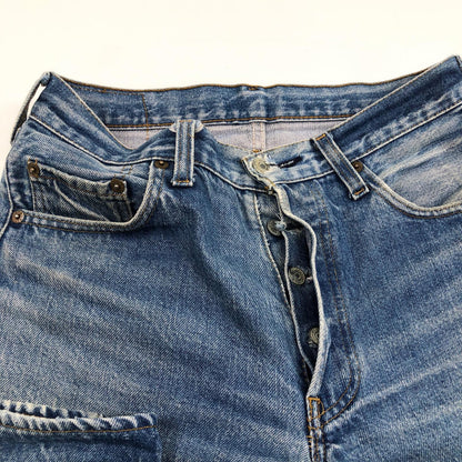 [Used] VINTAGE | Vintage 501 red-ear denim pants from the 80s, engraved on the back of the button, 524 patch, no tag, W28 L28 size, blue [Kakogawa Logistics] 