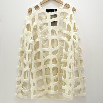 COMME des GARCONS | コムデギャルソン 製品加工 格子セーター ニット ニット PN-N011 アイボリー サイズ：S【尾張小牧店】
