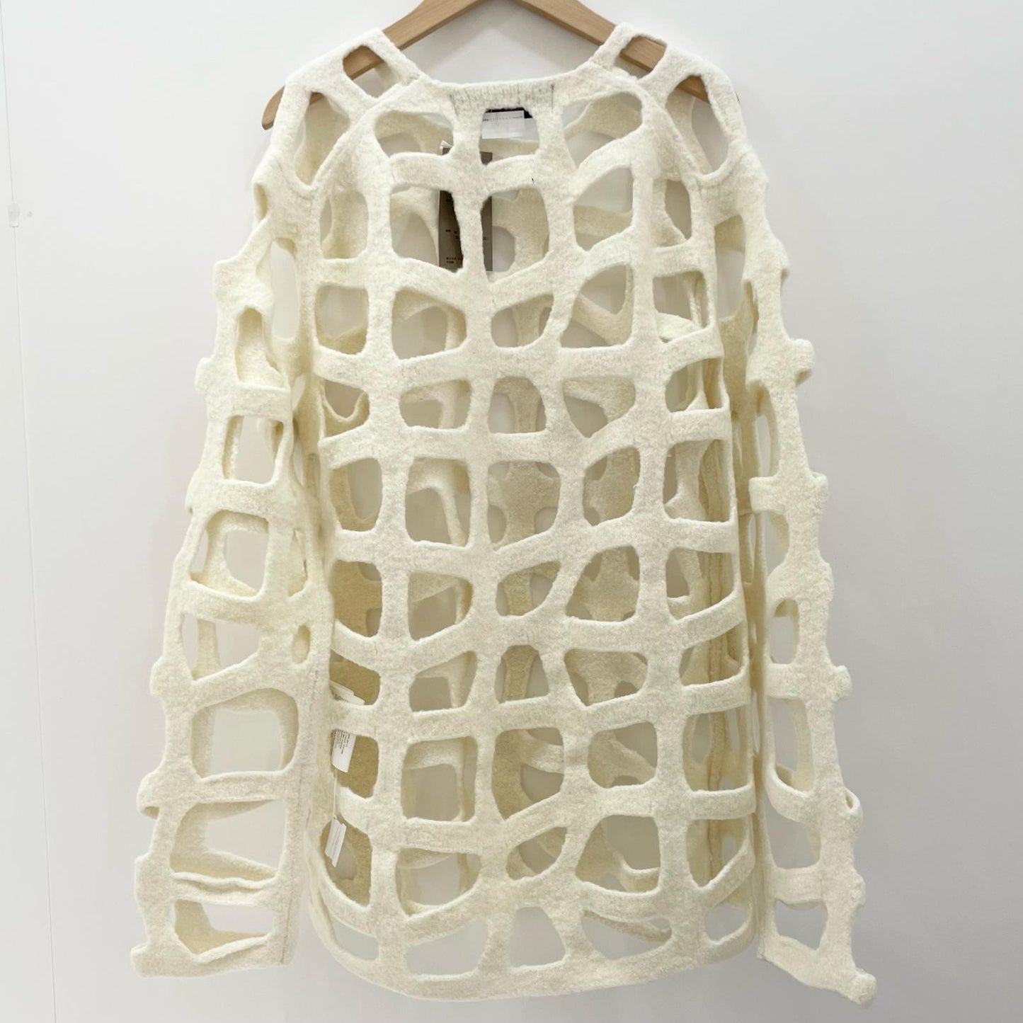 COMME des GARCONS | コムデギャルソン 製品加工 格子セーター ニット ニット PN-N011 アイボリー サイズ：S【尾張小牧店】