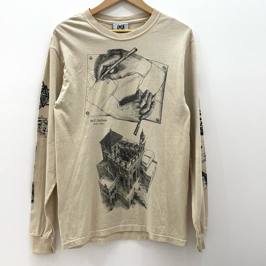 OLD | オールド 90'S~00'S M.C.ESCHER 長袖Ｔシャツ ベージュ サイズ：S【尾張小牧店】