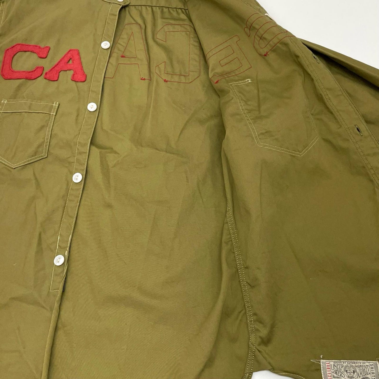FREEWHEELERS | フリーホイーラーズ CASE work shirts 長袖シャツ カーキ【尾張小牧店】