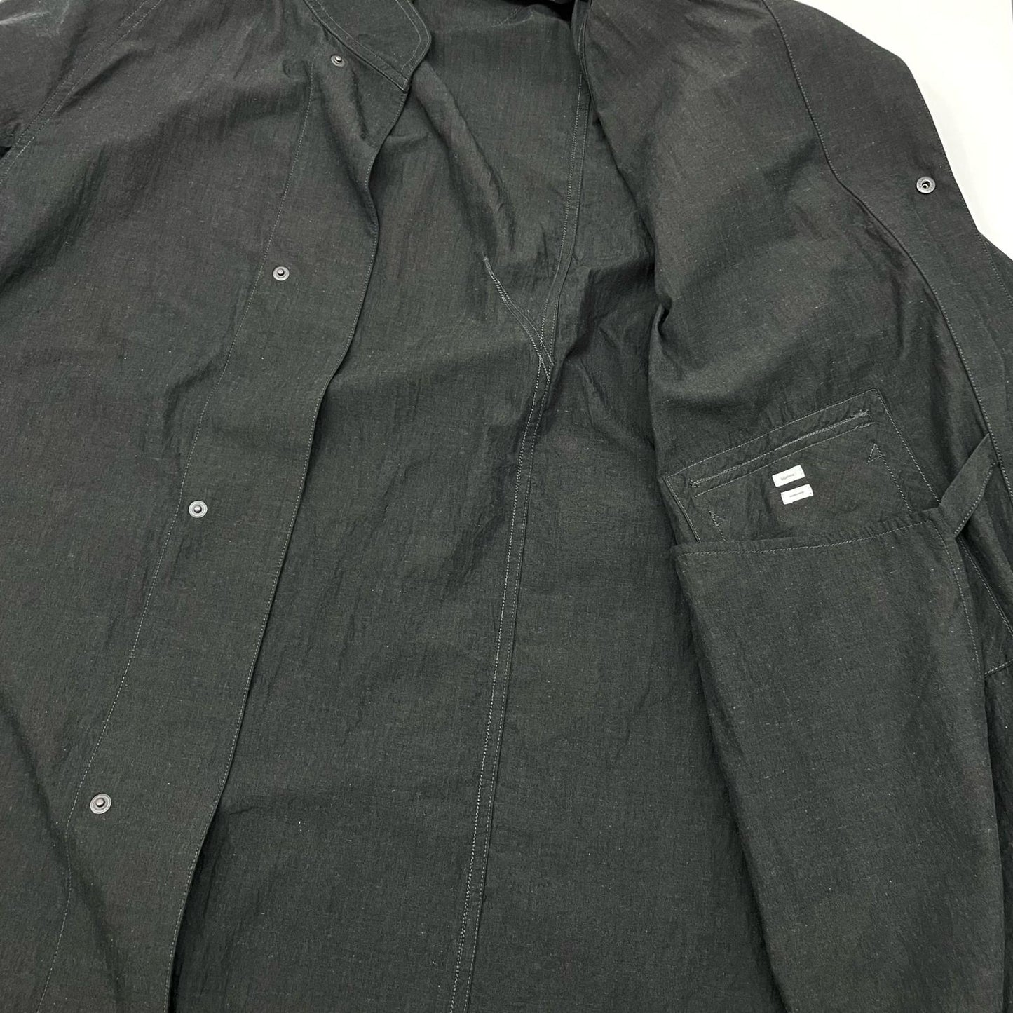 blurhms | ブラームス Cotton Linen Desert Storm Coat その他アウター BHS25S022 ブラック サイズ：3【尾張小牧店】
