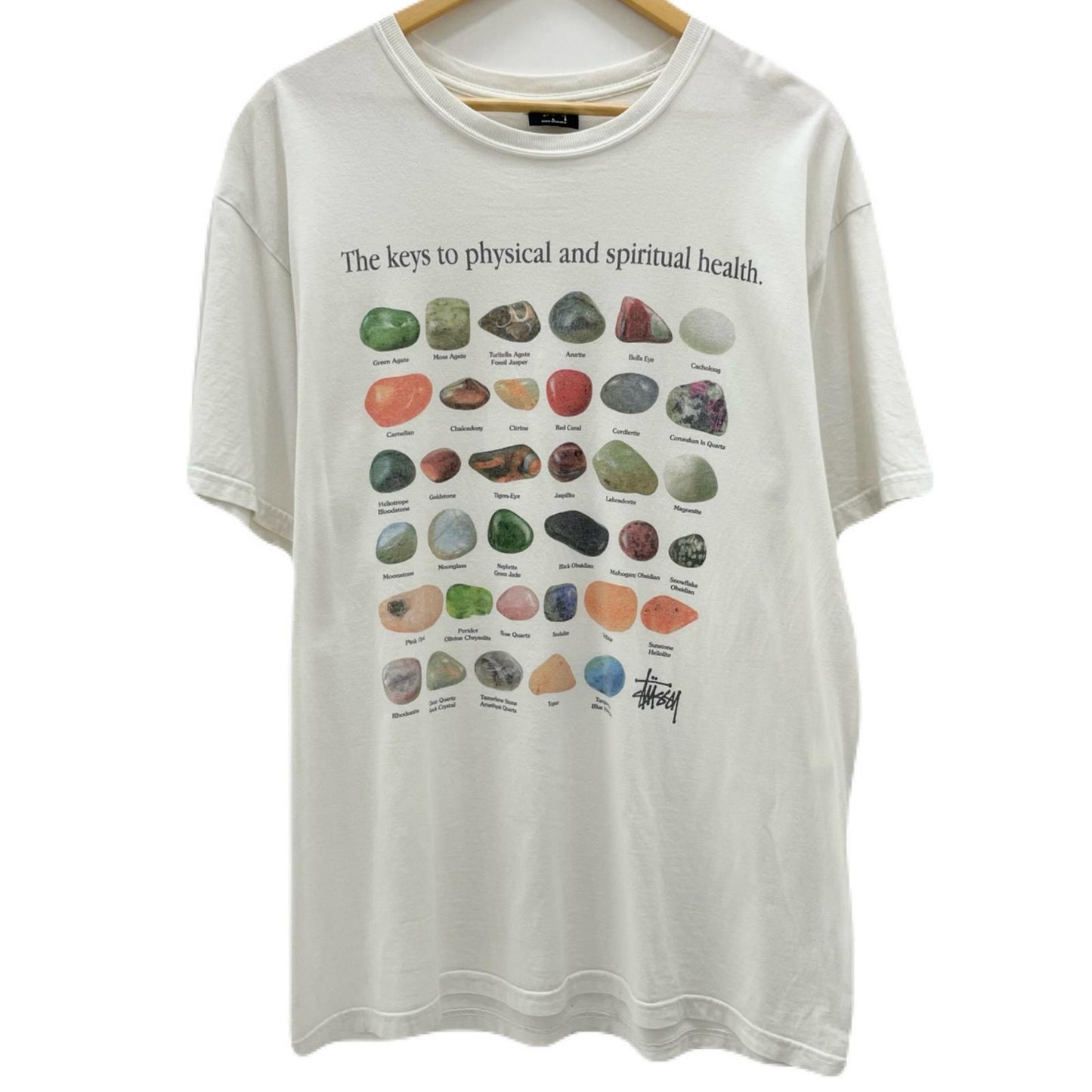 STUSSY | ステューシー STONES PIGMENT DYED TEE 半袖Ｔシャツ ホワイト サイズ：L【尾張小牧店】