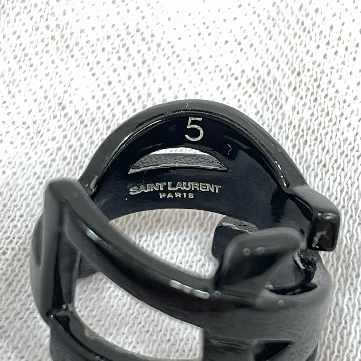 SAINT LAURENT | サンローラン リング・指輪 ブラック サイズ：5【尾張小牧店】