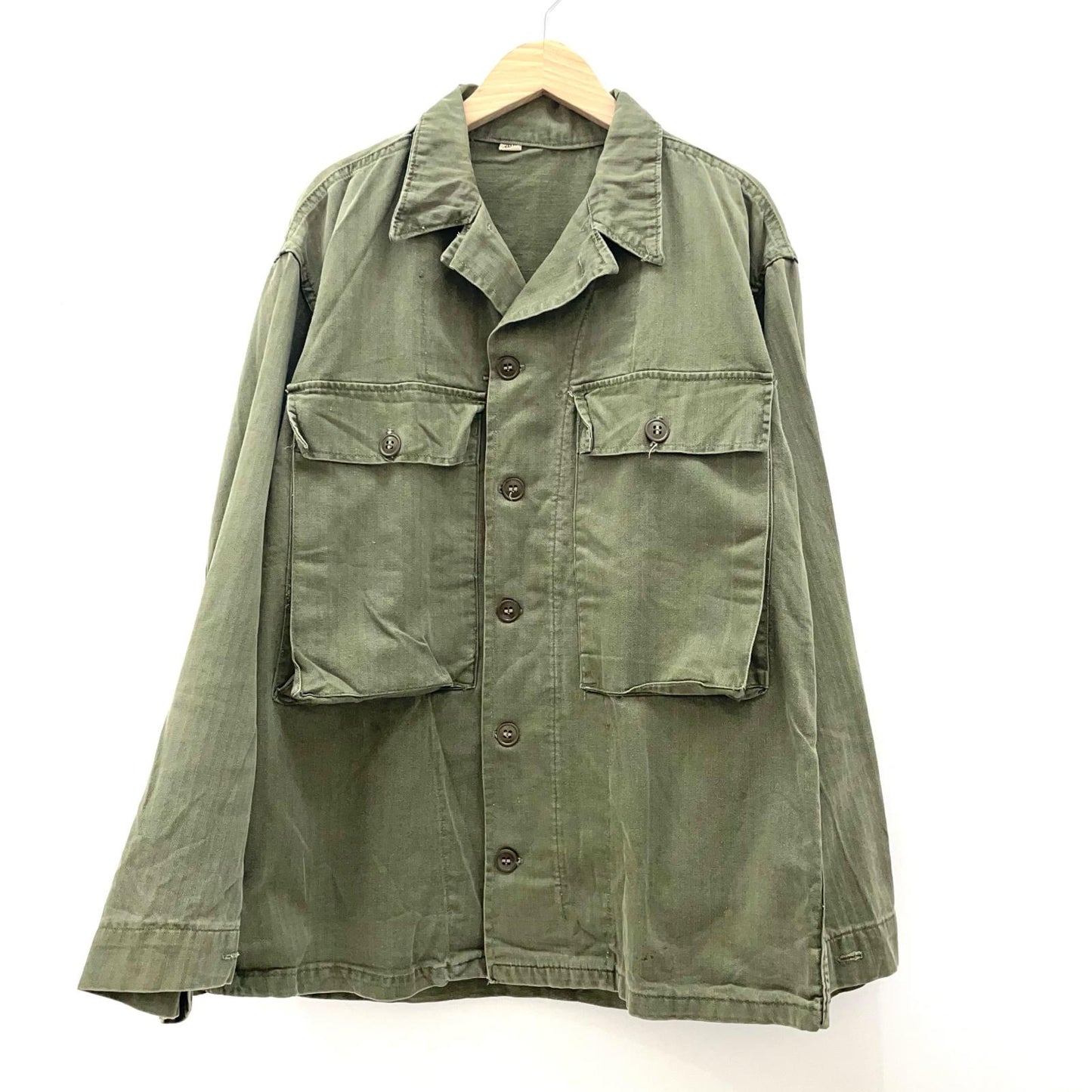 MILITARY衣料 | ミリタリーイリョウ HBTアーミーシャツ 長袖シャツ カーキ【尾張小牧店】