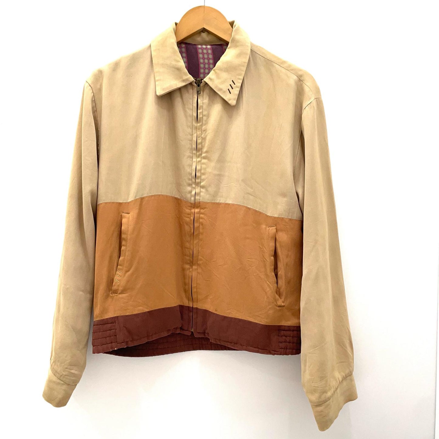 VINTAGE | ビンテージ 3トーンレーヨンギャバジャケ その他アウター ブラウン サイズ：42【尾張小牧店】