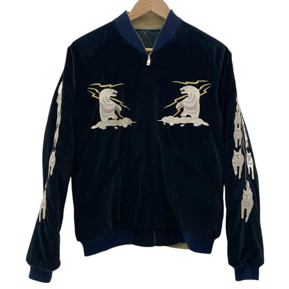 TAILOR TOYO(東洋エンタープライズ) | テイラートウヨウテイラートーヨー LIGHTNING POLAR BEAR×ALASKA MAP スーベニアジャケット TT13078 ブラック サイズ：M【尾張小牧店】