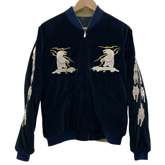 TAILOR TOYO(東洋エンタープライズ) | テイラートウヨウテイラートーヨー LIGHTNING POLAR BEAR×ALASKA MAP スーベニアジャケット TT13078 ブラック サイズ：M【尾張小牧店】