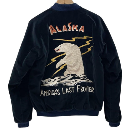 TAILOR TOYO(東洋エンタープライズ) | テイラートウヨウテイラートーヨー LIGHTNING POLAR BEAR×ALASKA MAP スーベニアジャケット TT13078 ブラック サイズ：M【尾張小牧店】