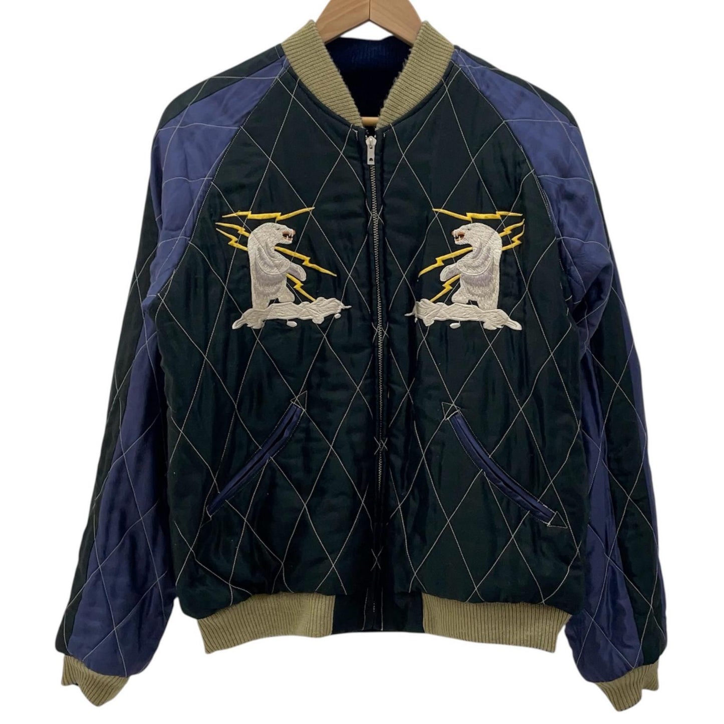 TAILOR TOYO(東洋エンタープライズ) | テイラートウヨウテイラートーヨー LIGHTNING POLAR BEAR×ALASKA MAP スーベニアジャケット TT13078 ブラック サイズ：M【尾張小牧店】