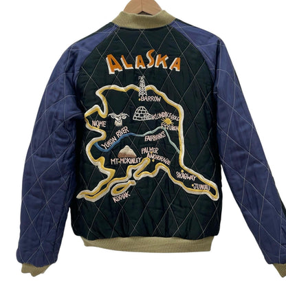 TAILOR TOYO(東洋エンタープライズ) | テイラートウヨウテイラートーヨー LIGHTNING POLAR BEAR×ALASKA MAP スーベニアジャケット TT13078 ブラック サイズ：M【尾張小牧店】