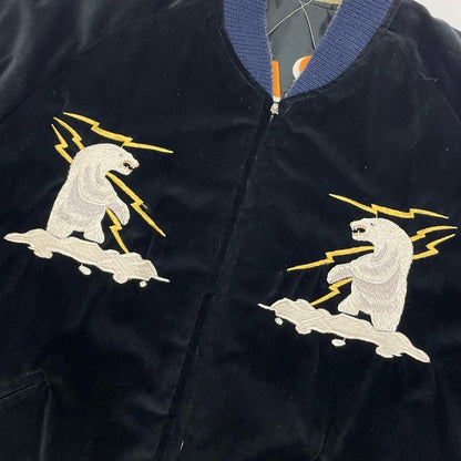 TAILOR TOYO(東洋エンタープライズ) | テイラートウヨウテイラートーヨー LIGHTNING POLAR BEAR×ALASKA MAP スーベニアジャケット TT13078 ブラック サイズ：M【尾張小牧店】