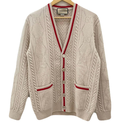 GUCCI | グッチ Gucci Love Parade カーディガン 696574 XKCFW ベージュ サイズ：XS【尾張小牧店】