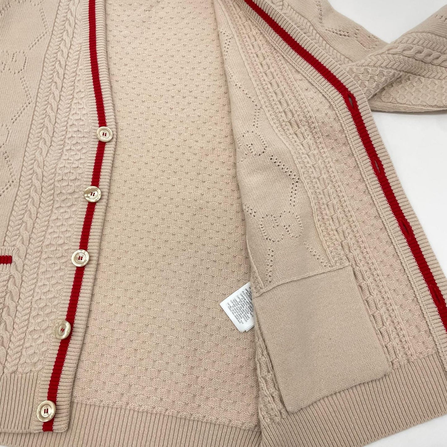GUCCI | グッチ Gucci Love Parade カーディガン 696574 XKCFW ベージュ サイズ：XS【尾張小牧店】