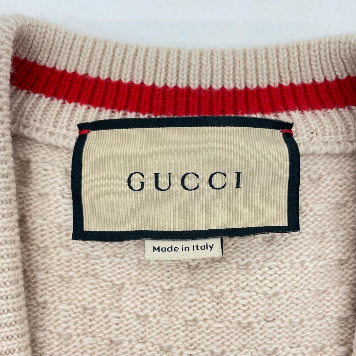 GUCCI | グッチ Gucci Love Parade カーディガン 696574 XKCFW ベージュ サイズ：XS【尾張小牧店】