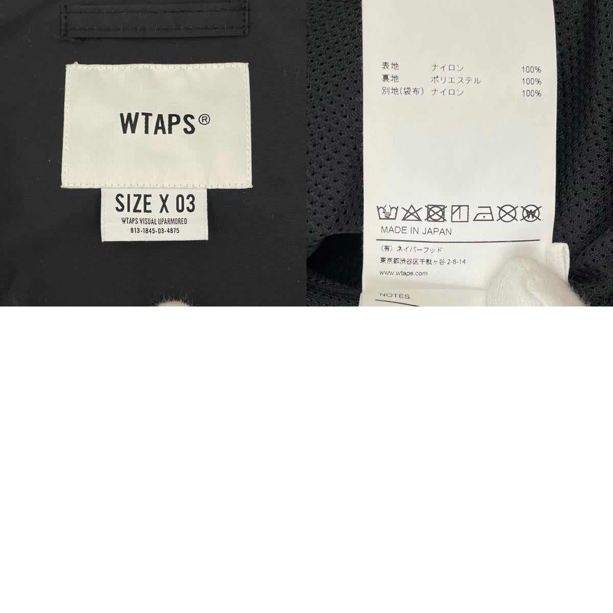 W)TAPS | ダブルタップス TRACK JACKET NYLON TUSSAH ナイロンジャケット 221WVDT-JKM03 ブラック サイズ：3【尾張小牧店】