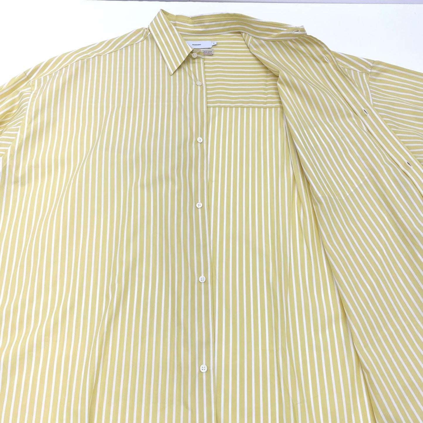 Graphpaper | グラフペーパー SIDOGRAS S/S Oversized Regular Collar Shirt? 半袖シャツ GM242-50004 イエロー サイズ：2【尾張小牧店】