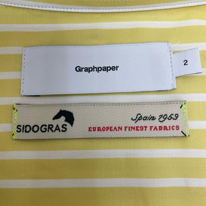 Graphpaper | グラフペーパー SIDOGRAS S/S Oversized Regular Collar Shirt? 半袖シャツ GM242-50004 イエロー サイズ：2【尾張小牧店】