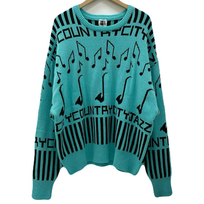 KNIT SWEATER SITY COUNTRY CITY JAZZ セーター CCC-251K001 ブルー サイズ：L【尾張小牧店】