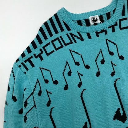 KNIT SWEATER SITY COUNTRY CITY JAZZ セーター CCC-251K001 ブルー サイズ：L【尾張小牧店】
