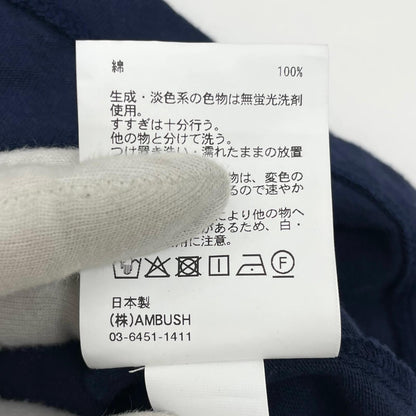 【中古】AMBUSH | アンブッシュ　25SS PANELLED T-SHIRT 半袖Ｔシャツ 12115322 ネイビー サイズ：L【尾張小牧店】