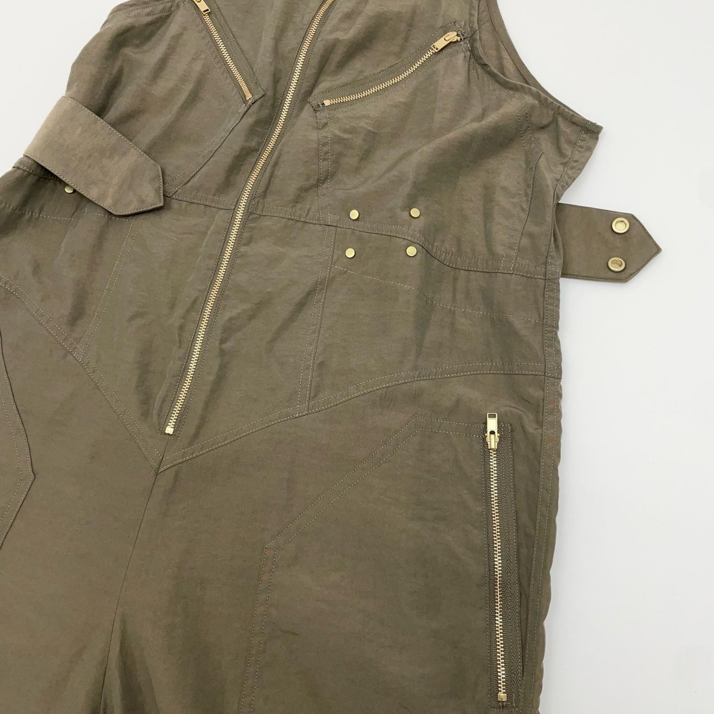 SLEEVELESS NYLON JUMPSUITS ツナギ FTC222-0801 カーキ サイズ：1【尾張小牧店】