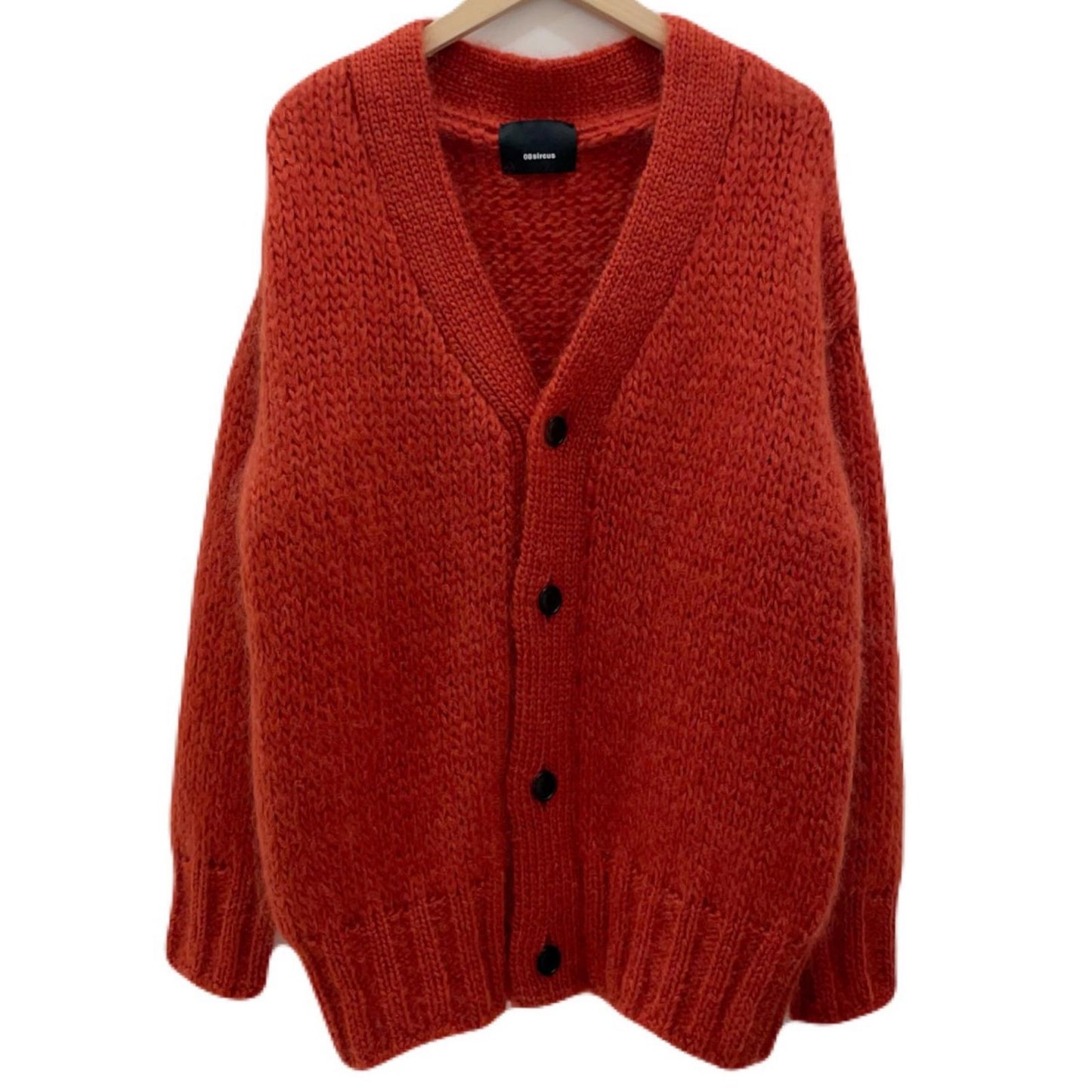 08sircus | ゼロエイトサーカス Low gauge mohair cardigan カーディガン S23AW-KN06 オレンジ サイズ：1【尾張小牧店】