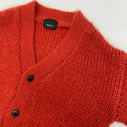 08sircus | ゼロエイトサーカス Low gauge mohair cardigan カーディガン S23AW-KN06 オレンジ サイズ：1【尾張小牧店】