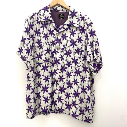 Needles | ニードルス ONE-UP SHIRT-ACE/R FLORALX 半袖シャツ MR238 ホワイト×パープル サイズ：M【尾張小牧店】