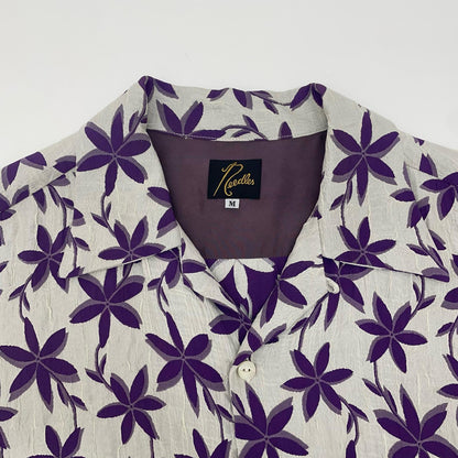Needles | ニードルス ONE-UP SHIRT-ACE/R FLORALX 半袖シャツ MR238 ホワイト×パープル サイズ：M【尾張小牧店】