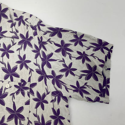 Needles | ニードルス ONE-UP SHIRT-ACE/R FLORALX 半袖シャツ MR238 ホワイト×パープル サイズ：M【尾張小牧店】
