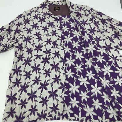 Needles | ニードルス ONE-UP SHIRT-ACE/R FLORALX 半袖シャツ MR238 ホワイト×パープル サイズ：M【尾張小牧店】