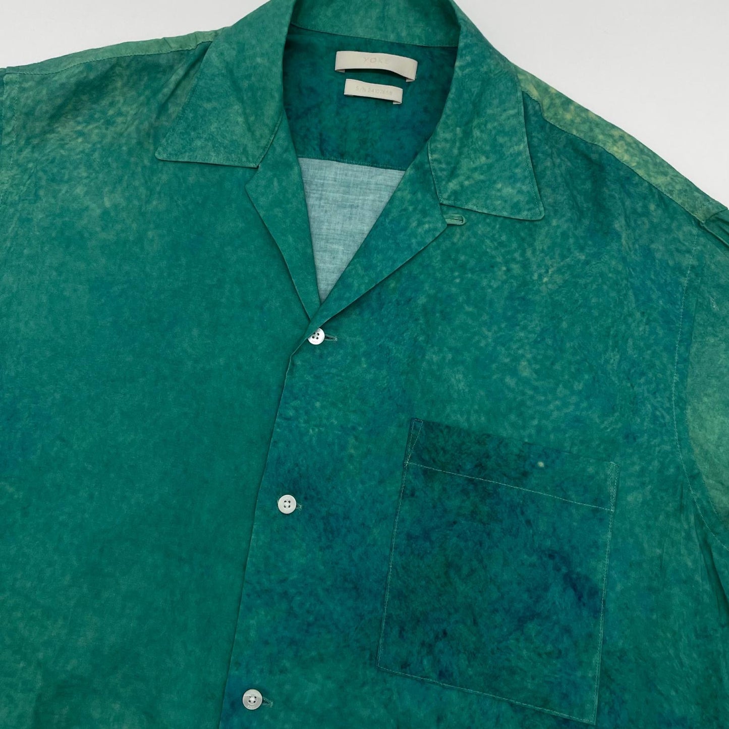 【中古】YOKE | ヨーク GRADATION PRINTED OPEN COLLAR SHIRT 半袖シャツ YK24SS0712SH グリーン サイズ：2【尾張小牧店】