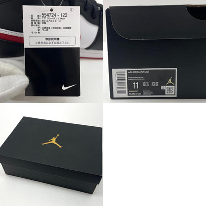【中古】NIKE | ナイキ Air Jordan 1 Mid "White/Gym Red Black"　エアジョーダン1 ミッド "ホワイト/ジムレッド ブラック"　スニーカー 靴　554724-122 レッド×ブラック×ホワイト 29cm【尾張小牧店】
