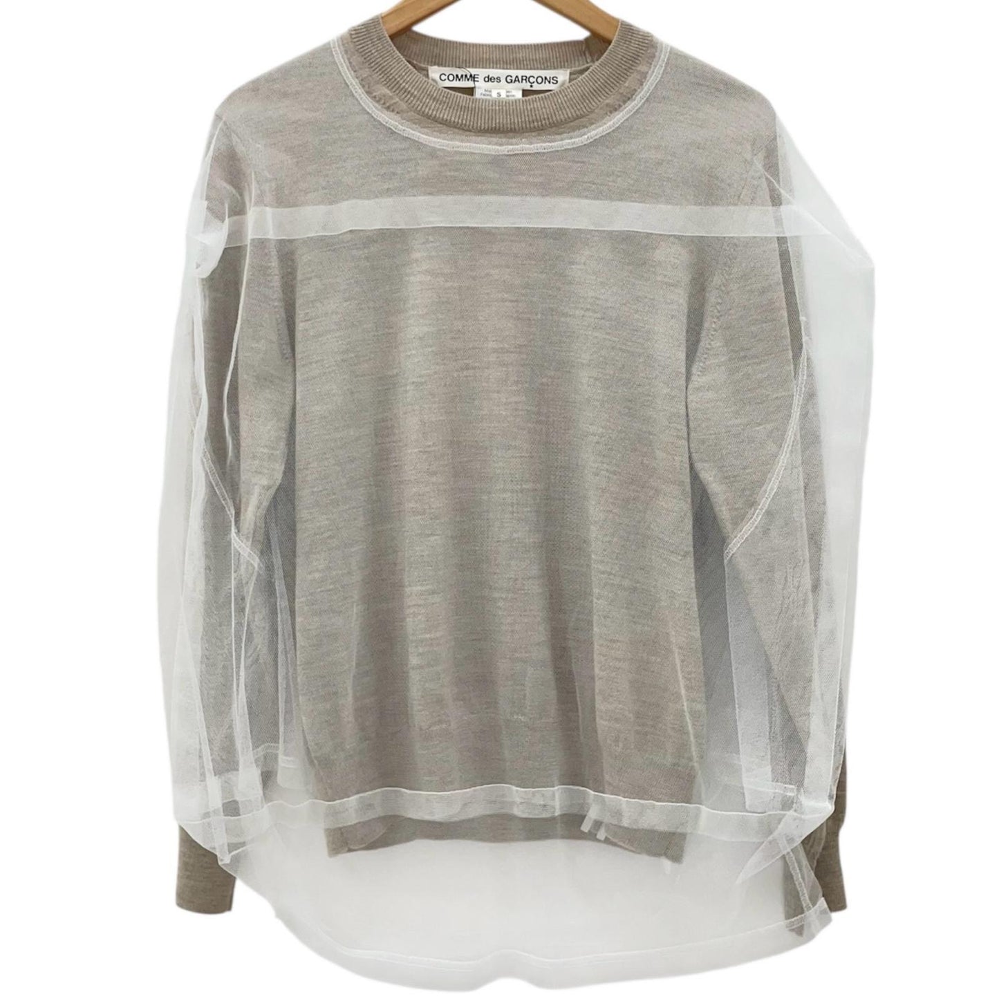 COMME des GARCONS | コムデギャルソン WOMAN BLOUSE ブラウス GO-B019 ベージュ×ホワイト サイズ：S【尾張小牧店】
