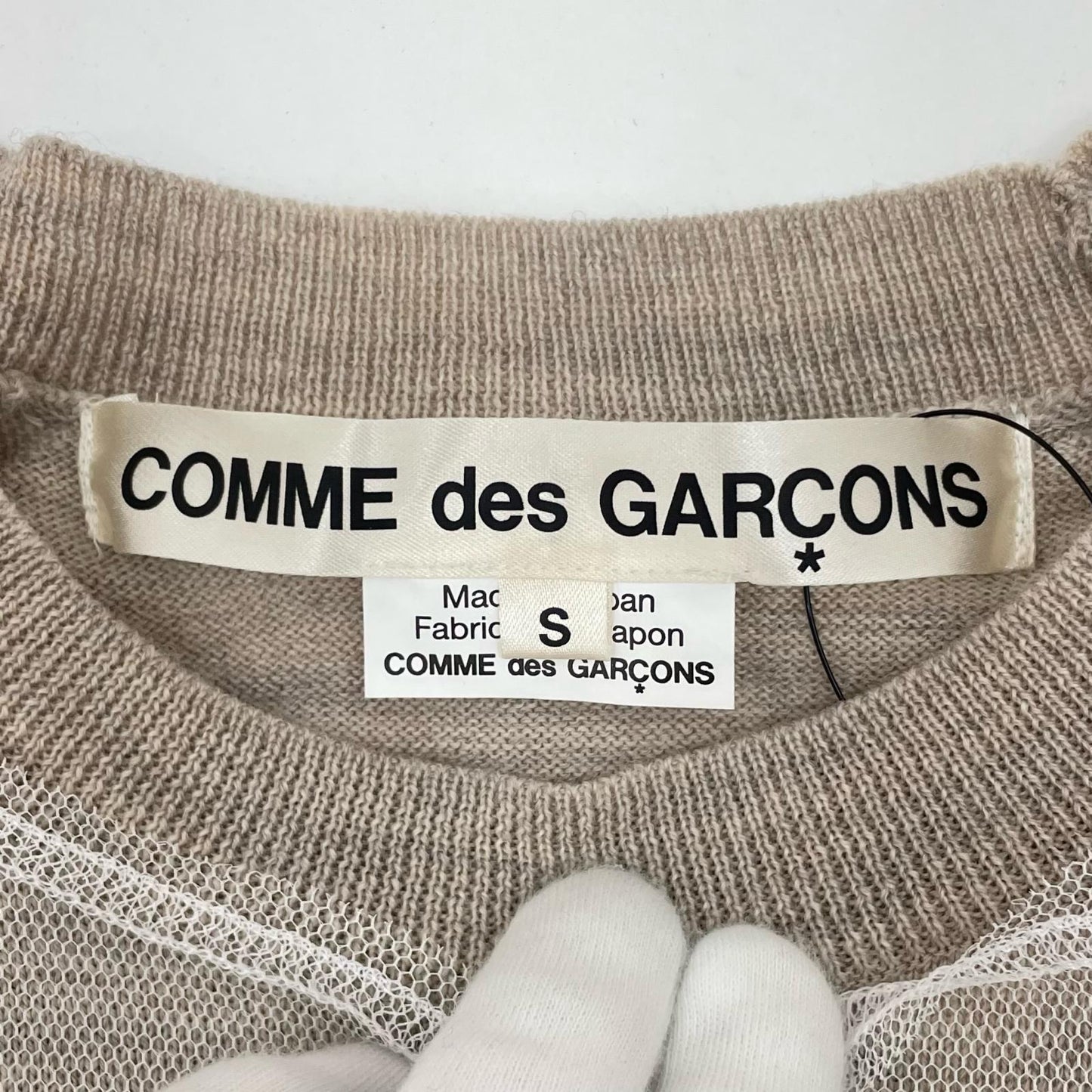 COMME des GARCONS | コムデギャルソン WOMAN BLOUSE ブラウス GO-B019 ベージュ×ホワイト サイズ：S【尾張小牧店】