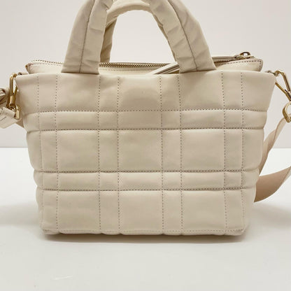 kate spade NEW YORK | ケイトスペードニューヨーク ｿﾌﾄｳｪｱ ｷﾙﾃｯﾄﾞ ﾚｻﾞｰﾐﾆﾄｰﾄ ショルダーバッグ K7988-1 ホワイト【尾張小牧店】