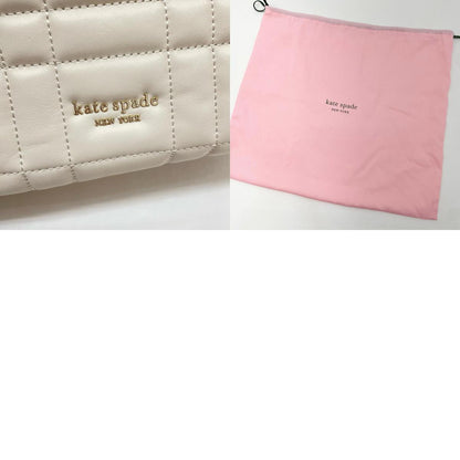 kate spade NEW YORK | ケイトスペードニューヨーク ｿﾌﾄｳｪｱ ｷﾙﾃｯﾄﾞ ﾚｻﾞｰﾐﾆﾄｰﾄ ショルダーバッグ K7988-1 ホワイト【尾張小牧店】