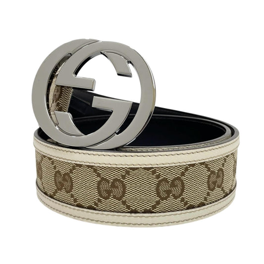 GUCCI | グッチ ベルト ブラウン×ホワイト【尾張小牧店】