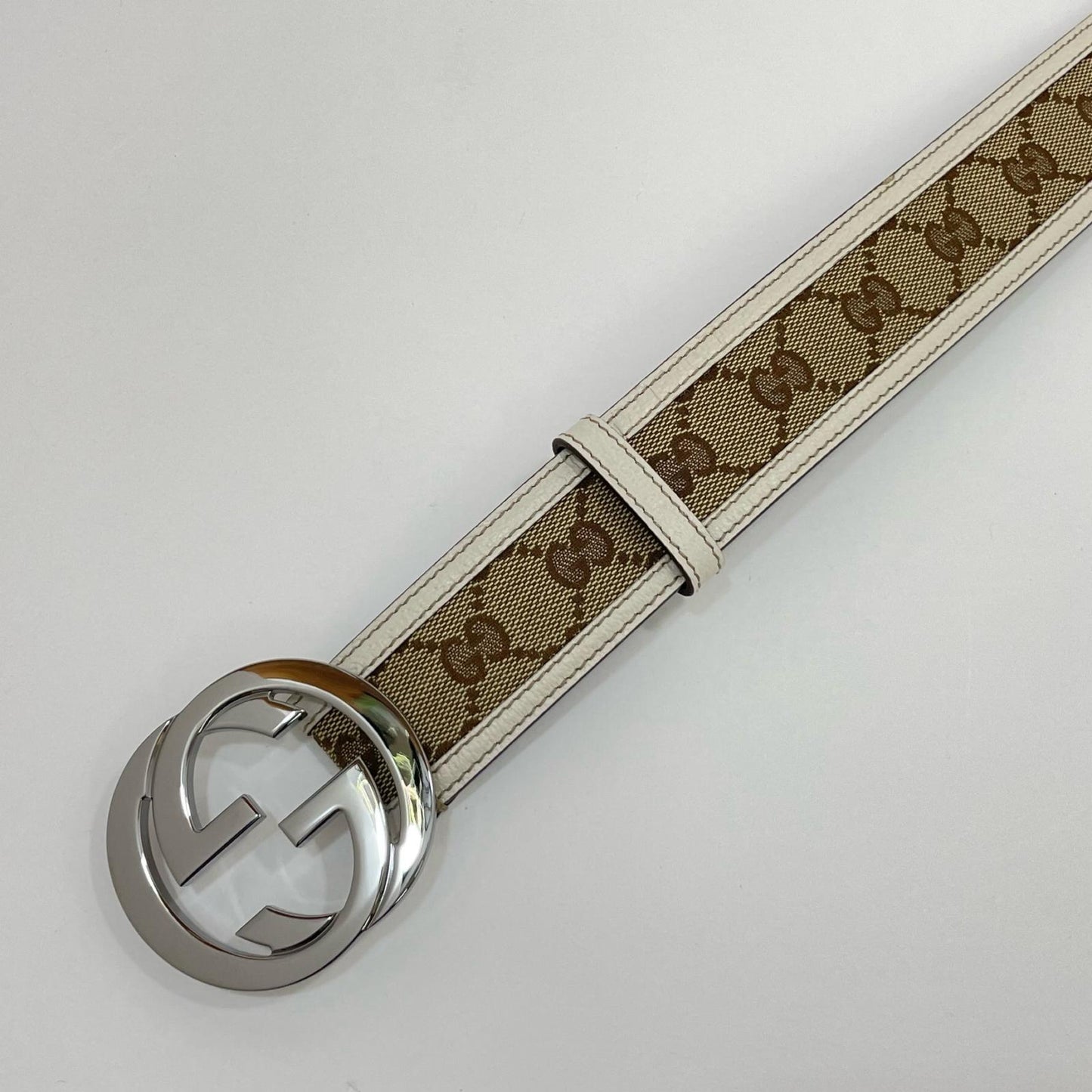 GUCCI | グッチ ベルト ブラウン×ホワイト【尾張小牧店】
